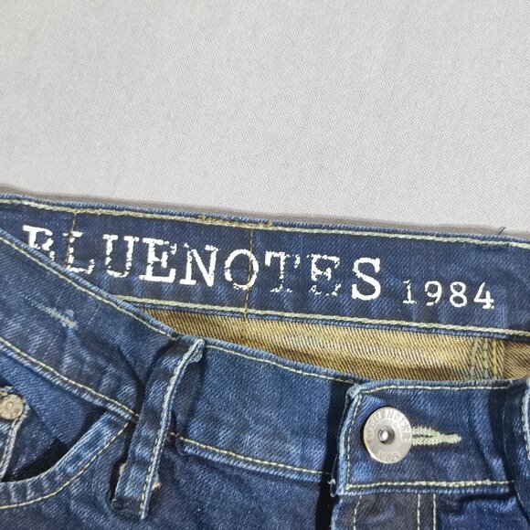 Blue notes Zack Slim Straight Jeans men's sz 30X32 dark washed ink blue low rise - Picture 6 of 14